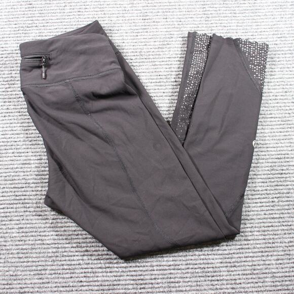 Lululemon Pace Rival Crop 22" Womens 6 Black Reflective Scallop Hem - Picture 1 of 9